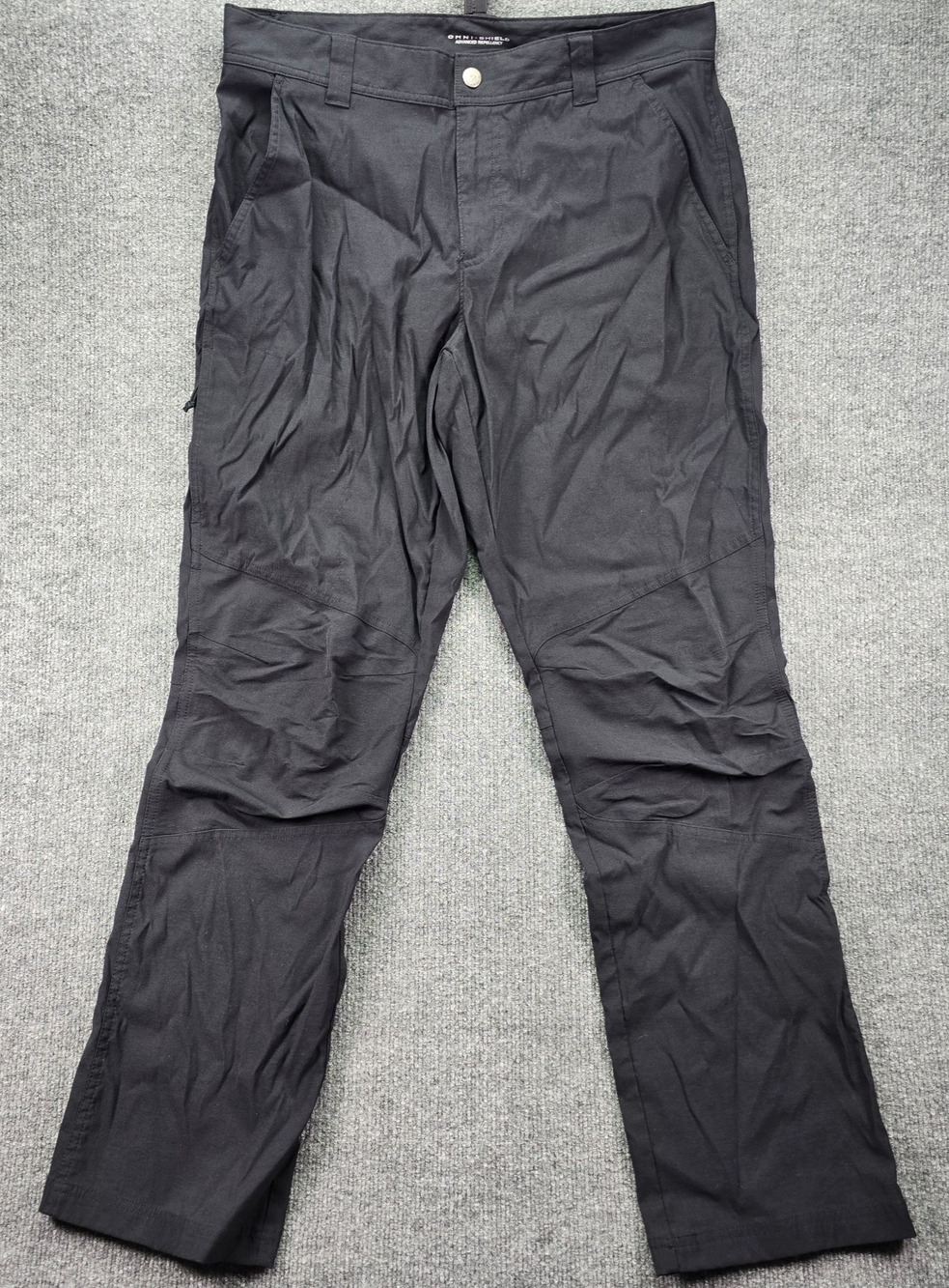 Columbia Royce Peak Pants Mens 34x32 Black Hiking Trail Outdoor Nylon Stretch